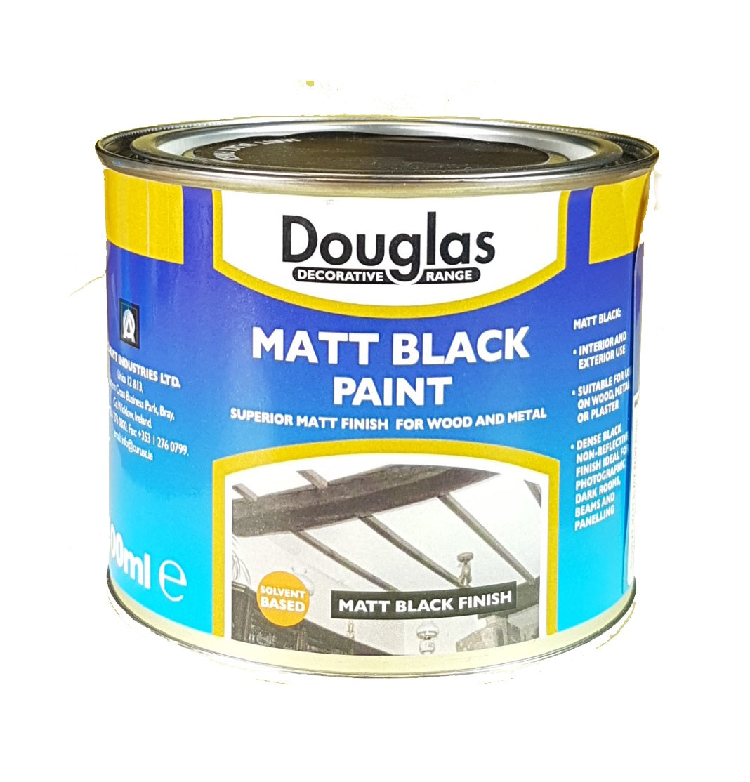 500ml DOUGLAS MATT BLACK PAINT Topline Murphys