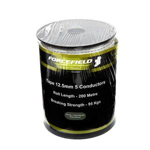 FORCEFIELD 5 STRAND 12.5mm POLY FENCE TAPE  200m