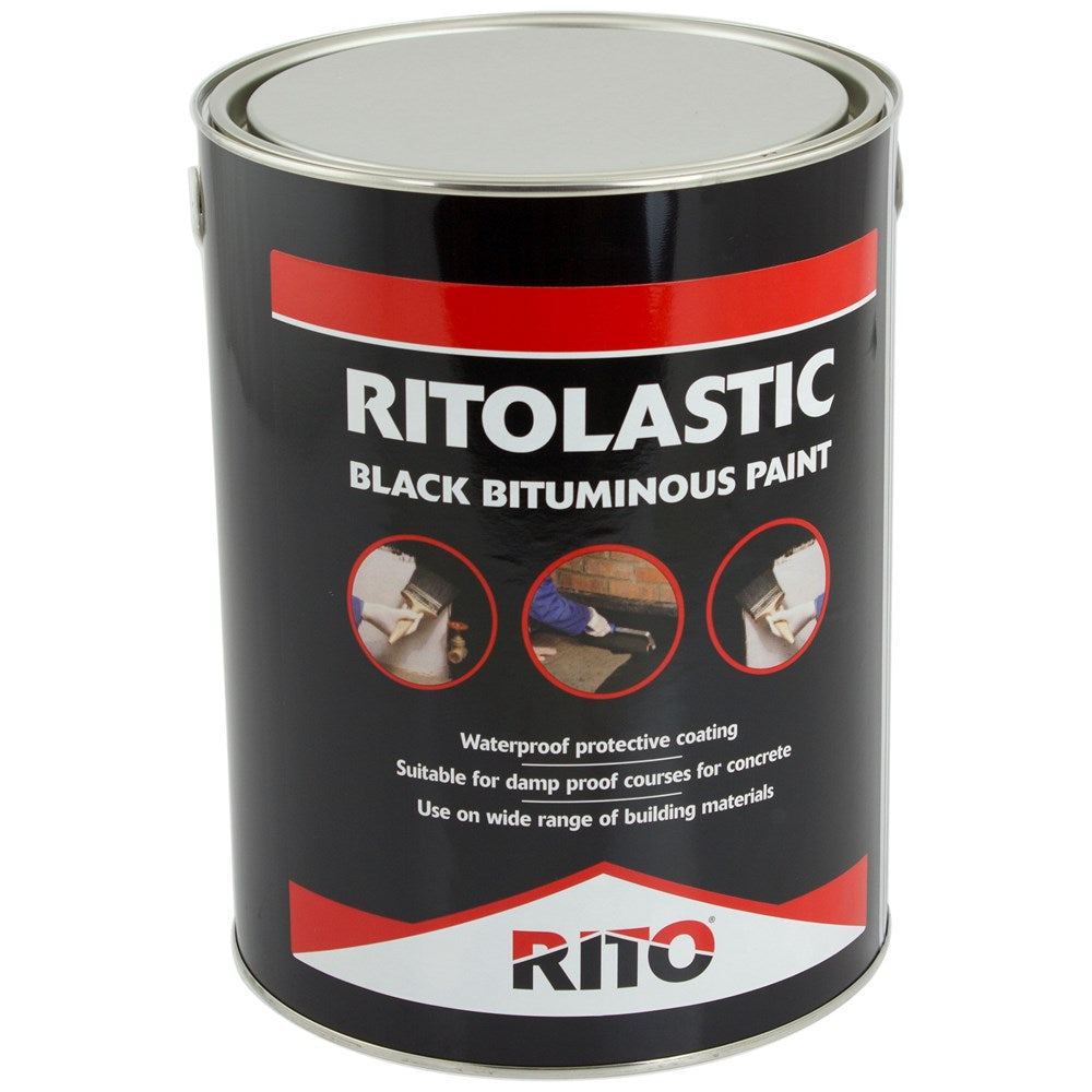 Bitumionious RITO BITUMINOUS BLACK PAINT 5Ltr – Topline Murphys