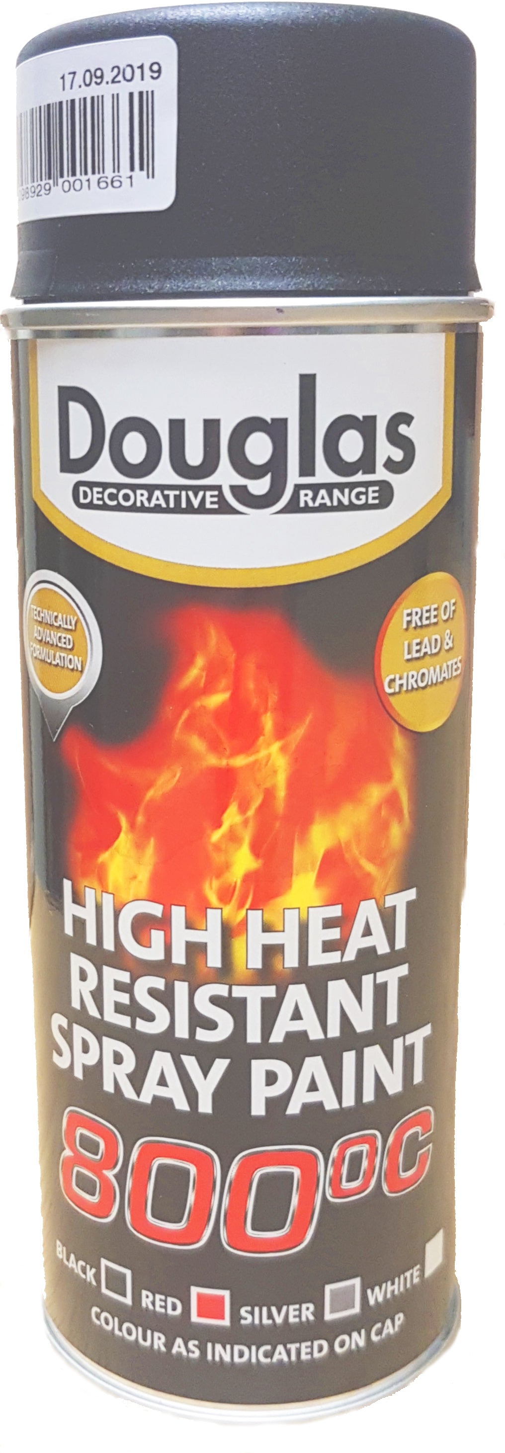 DOUGLAS HIGH HEAT RESISTANT SPRAY PAINT Matt Black  400ml