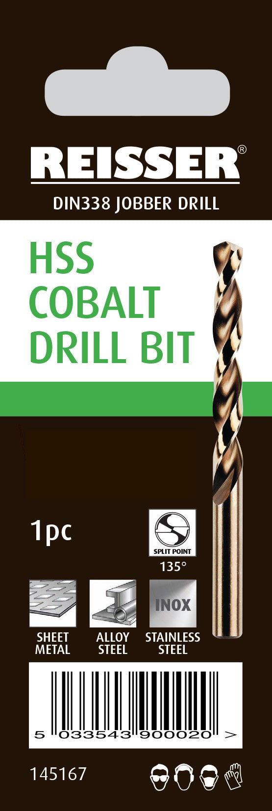 16mm X 178  REISSER HSS COBALT DRILL BIT