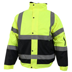 MEDIUM  YELLOW HI VIS BOMBER JACKET