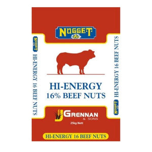 GRENNANS 16% HIGH ENERGY BEEF NUT  25kg