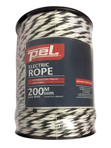PEL 6mm ELECTRIC FENCE ROPE  200Mtr