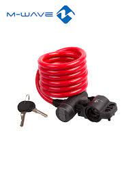 M WAVE SPIRAL CABLE LOCK RED