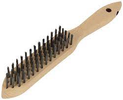 WOODEN HANDLED 5 ROW WIRE BRUSH