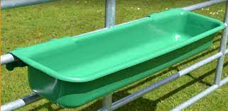 14" GREEN PVC HANGING FEED TROUGH PK