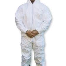 SAFELINE LARGE WHITE DISPOSABLE OVERALLS