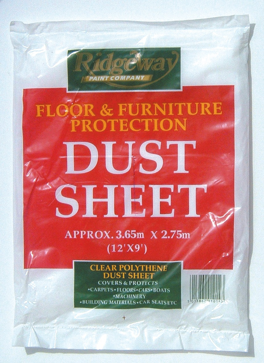 RIDGEWAY 12ft X 9ft  PLASTIC DUST SHEET